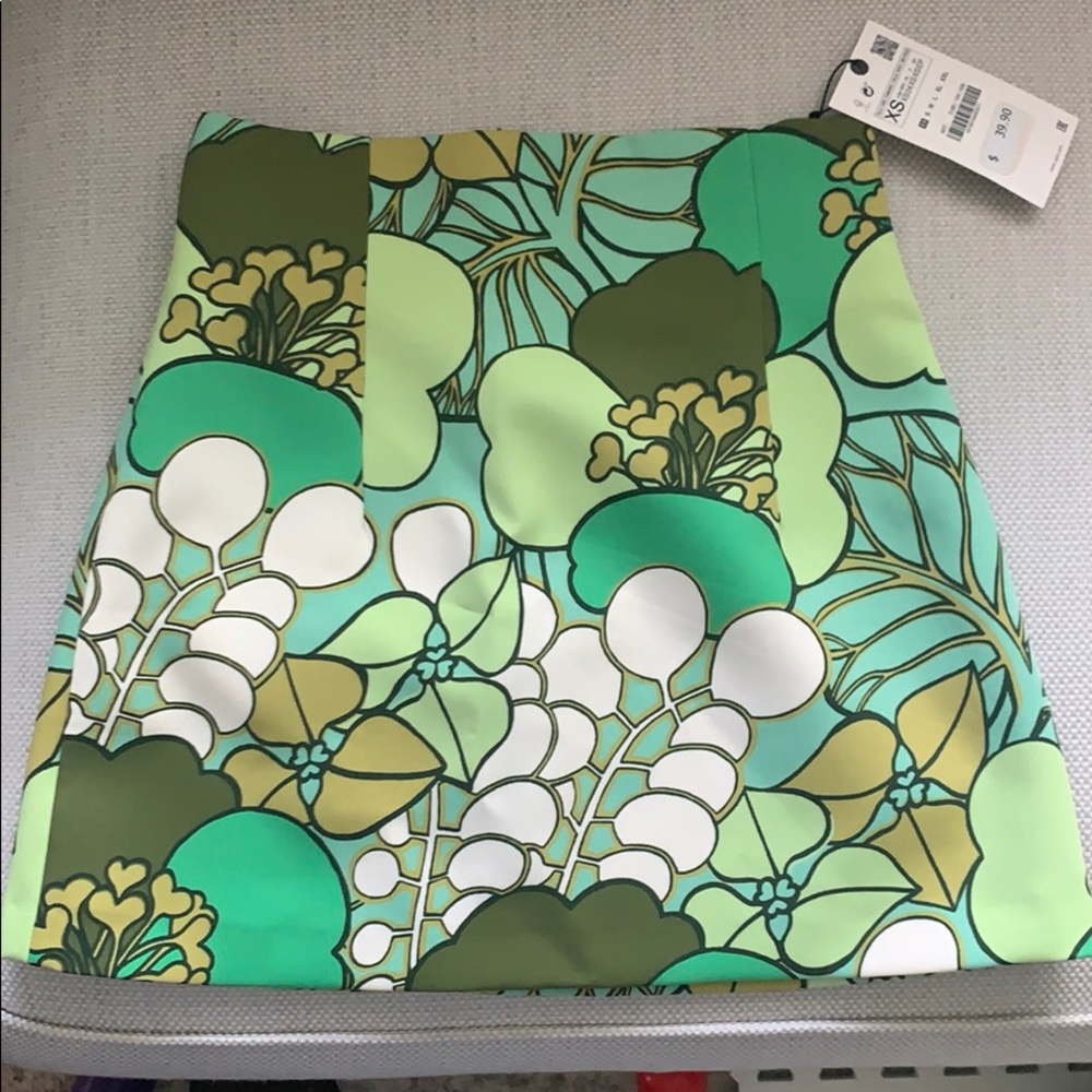 Zara printed mini skirt